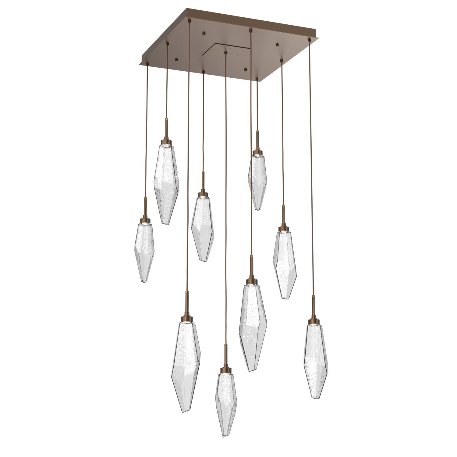 Hammerton Studio - CHB0050-09-FB-CC-C01-L1 - LED Pendant - Rock Crystal - Flat Bronze