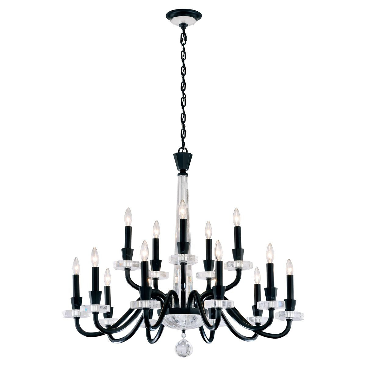 Schonbek - S9338-51OH - 15 Light Chandelier - Amadeus - Black