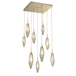 Hammerton Studio - CHB0050-09-HB-CB-C01-L1 - LED Pendant - Rock Crystal - Heritage Brass