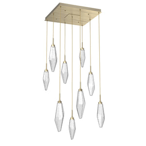 Hammerton Studio - CHB0050-09-HB-CC-C01-L1 - LED Pendant - Rock Crystal - Heritage Brass