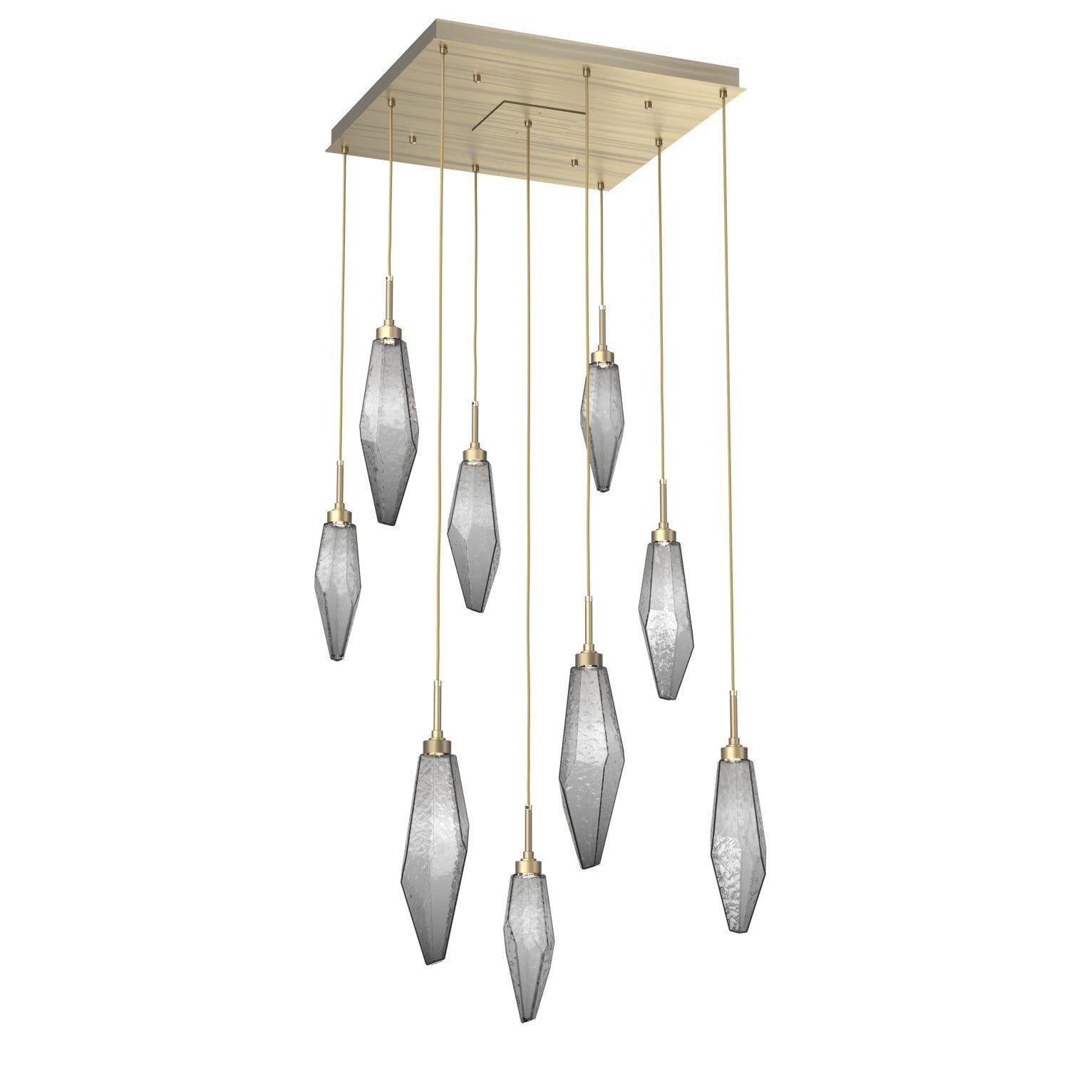 Hammerton Studio - CHB0050-09-HB-CS-C01-L1 - LED Pendant - Rock Crystal - Heritage Brass