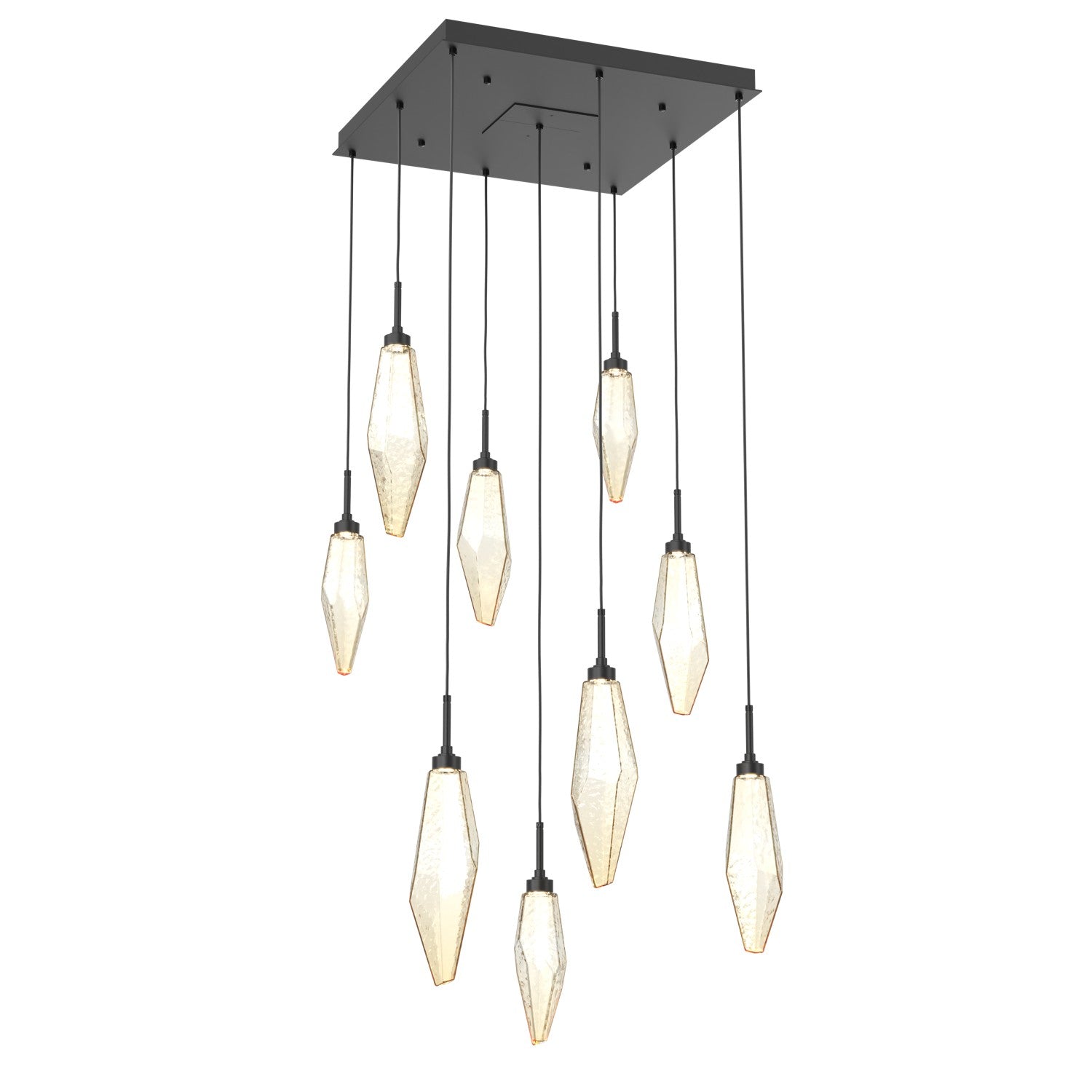 Hammerton Studio - CHB0050-09-MB-CA-C01-L1 - LED Pendant - Rock Crystal - Matte Black