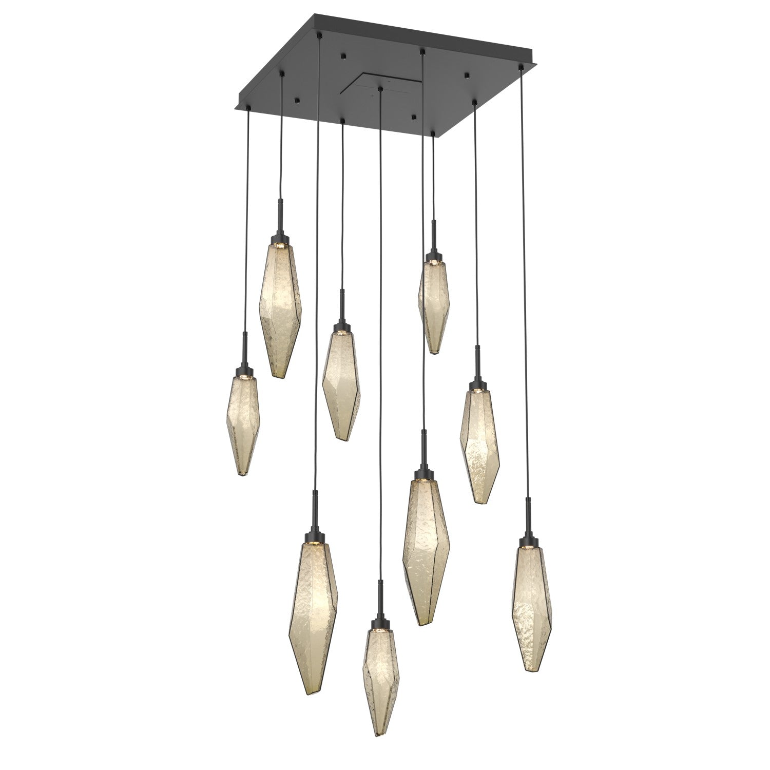 Hammerton Studio - CHB0050-09-MB-CB-C01-L1 - LED Pendant - Rock Crystal - Matte Black