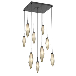 Hammerton Studio - CHB0050-09-MB-CB-C01-L3 - LED Pendant - Rock Crystal - Matte Black