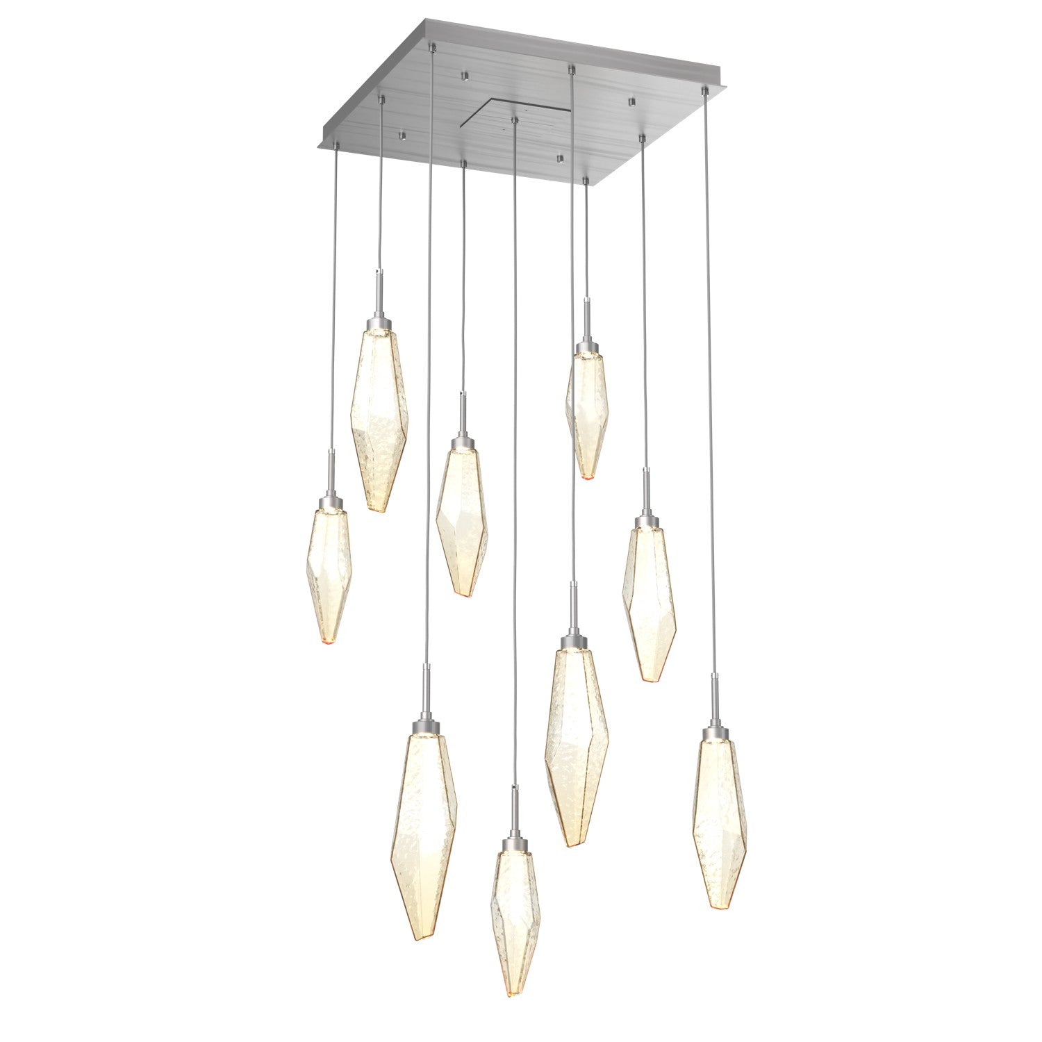 Hammerton Studio - CHB0050-09-SN-CA-C01-L1 - LED Pendant - Rock Crystal - Satin Nickel