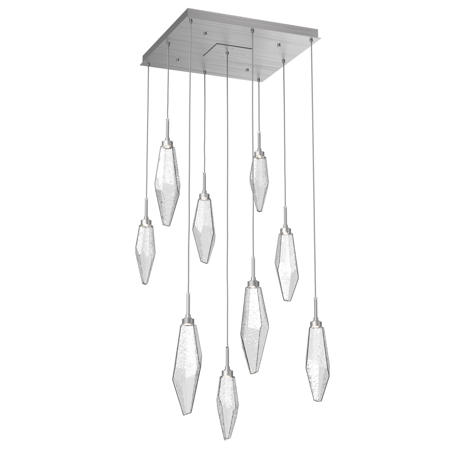 Hammerton Studio - CHB0050-09-SN-CC-C01-L1 - LED Pendant - Rock Crystal - Satin Nickel