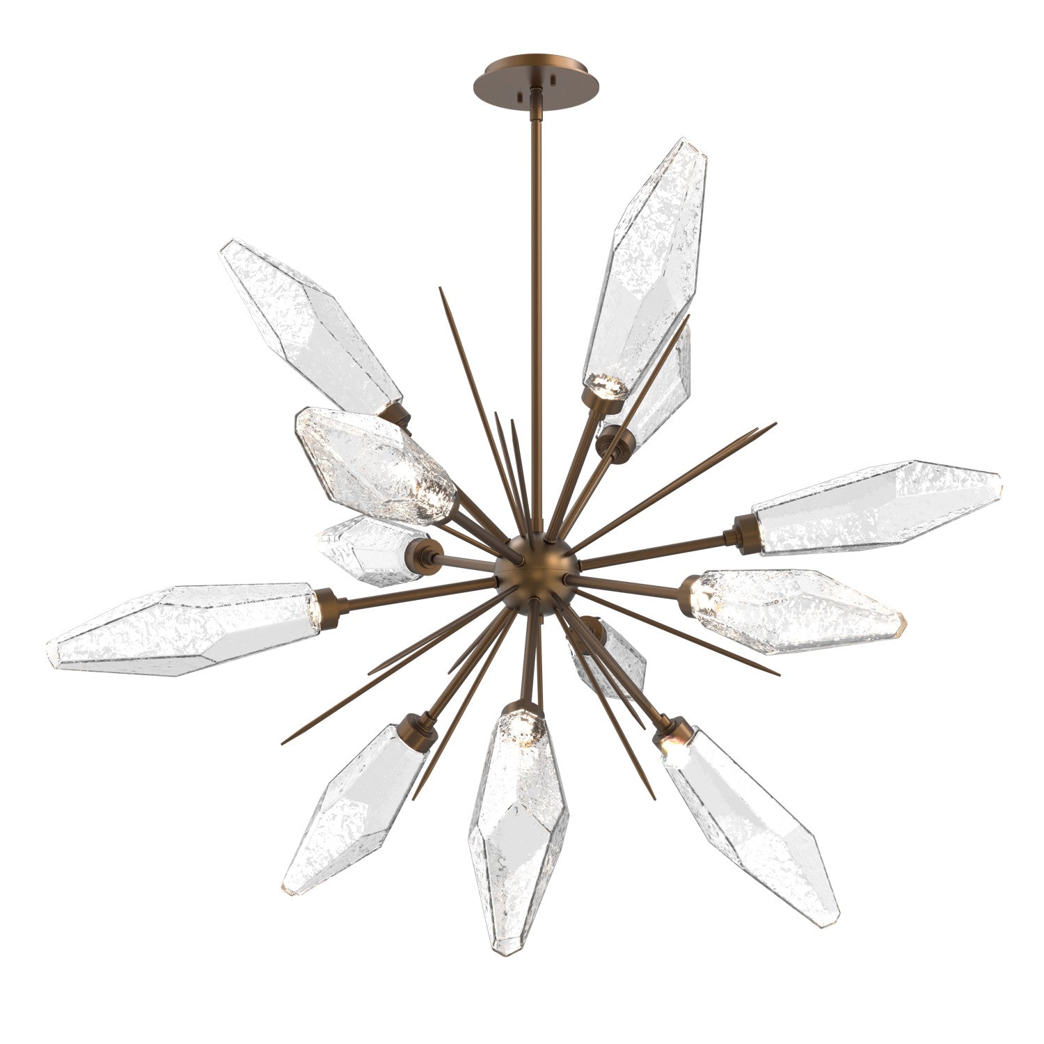 Hammerton Studio - CHB0050-0A-FB-CC-001-L1 - LED Starburst - Rock Crystal - Flat Bronze