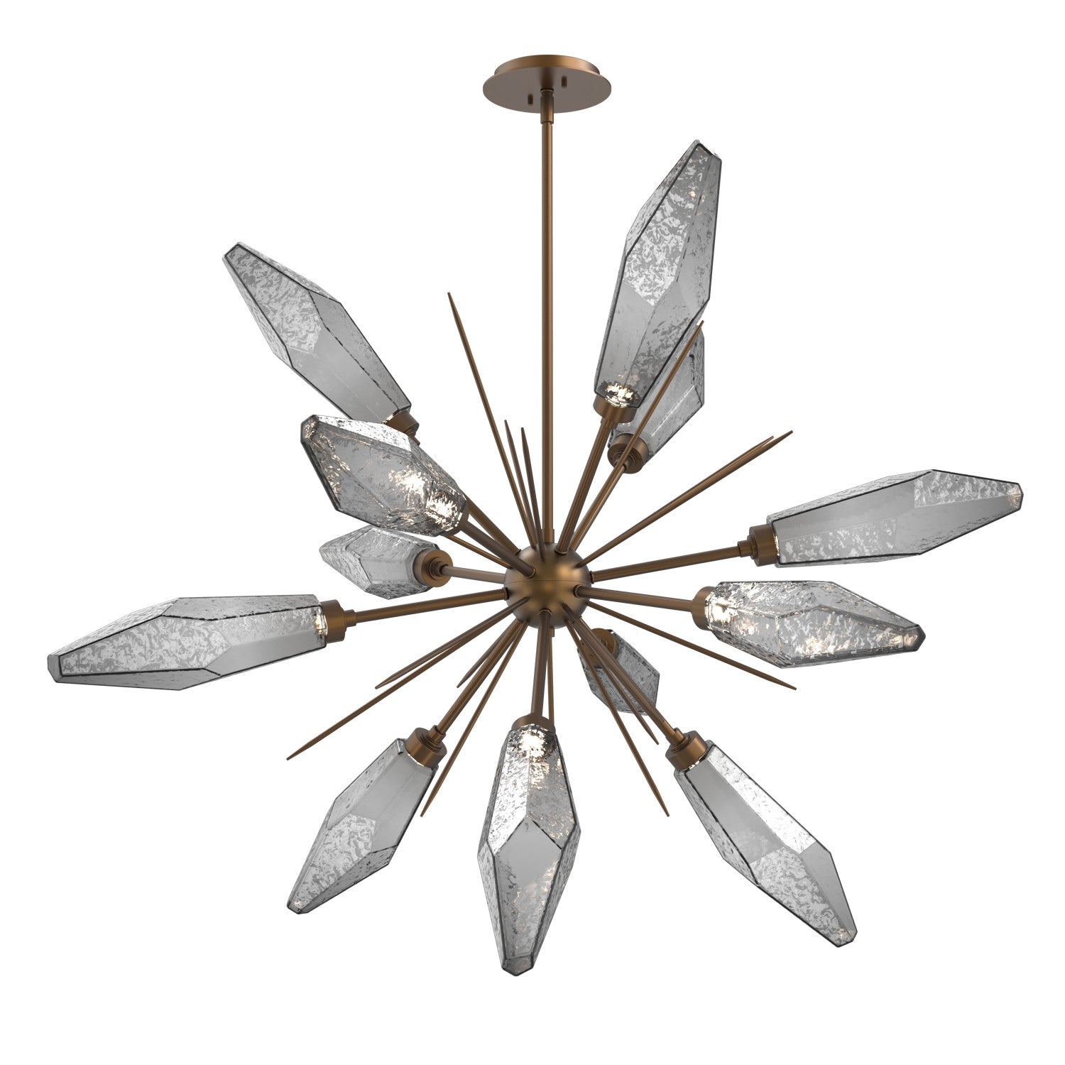 Hammerton Studio - CHB0050-0A-FB-CS-001-L1 - LED Starburst - Rock Crystal - Flat Bronze