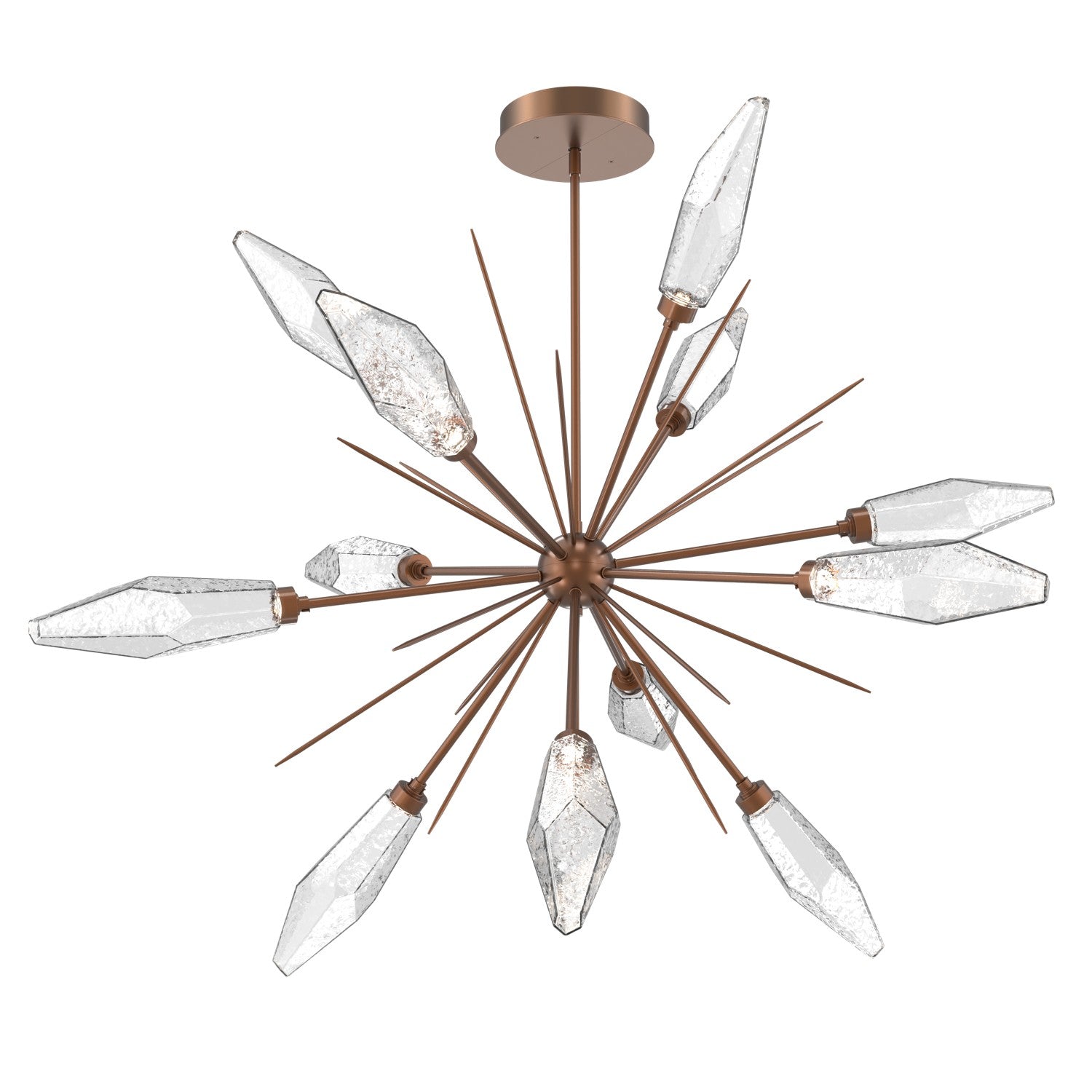 Hammerton Studio - CHB0050-0B-BB-CC-001-L3 - LED Lantern - Rock Crystal - Burnished Bronze