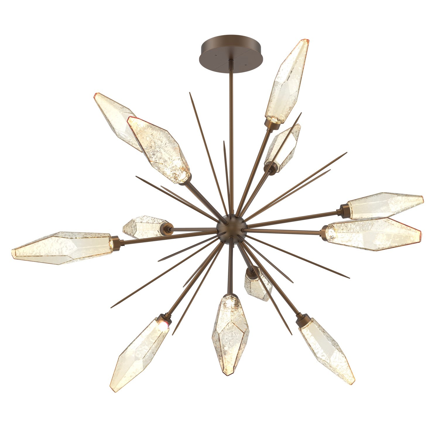 Hammerton Studio - CHB0050-0B-FB-CA-001-L3 - LED Lantern - Rock Crystal - Flat Bronze