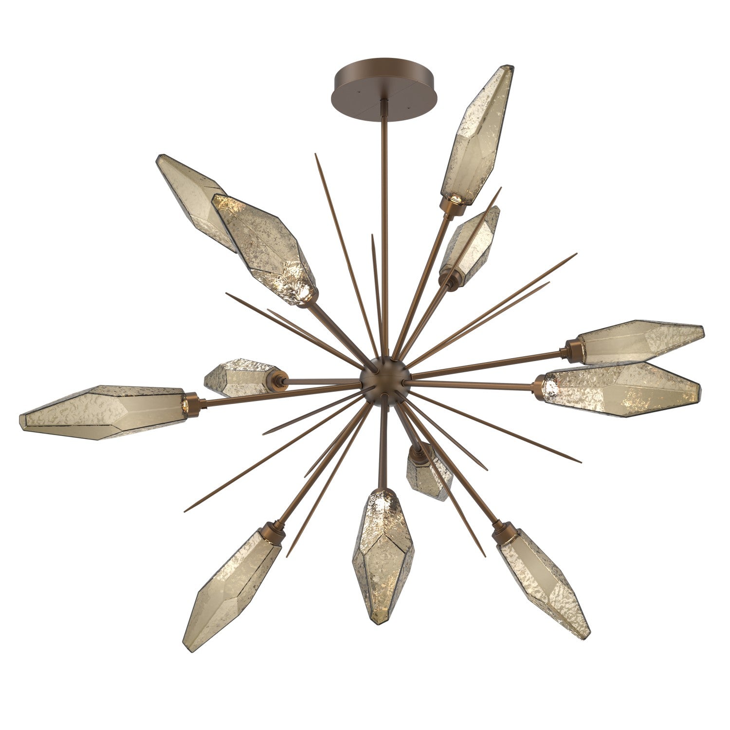 Hammerton Studio - CHB0050-0B-FB-CB-001-L3 - LED Lantern - Rock Crystal - Flat Bronze