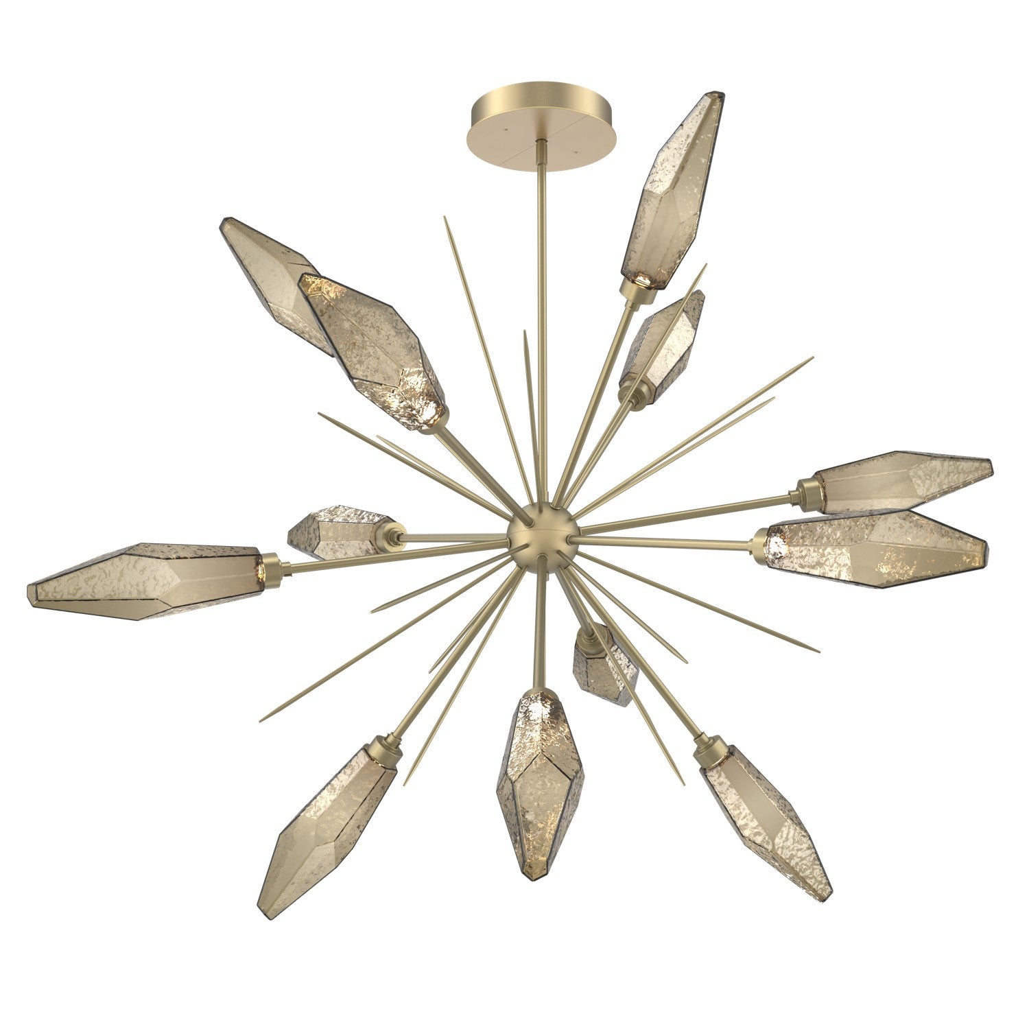 Hammerton Studio - CHB0050-0B-GB-CB-001-L3 - LED Lantern - Rock Crystal - Gilded Brass