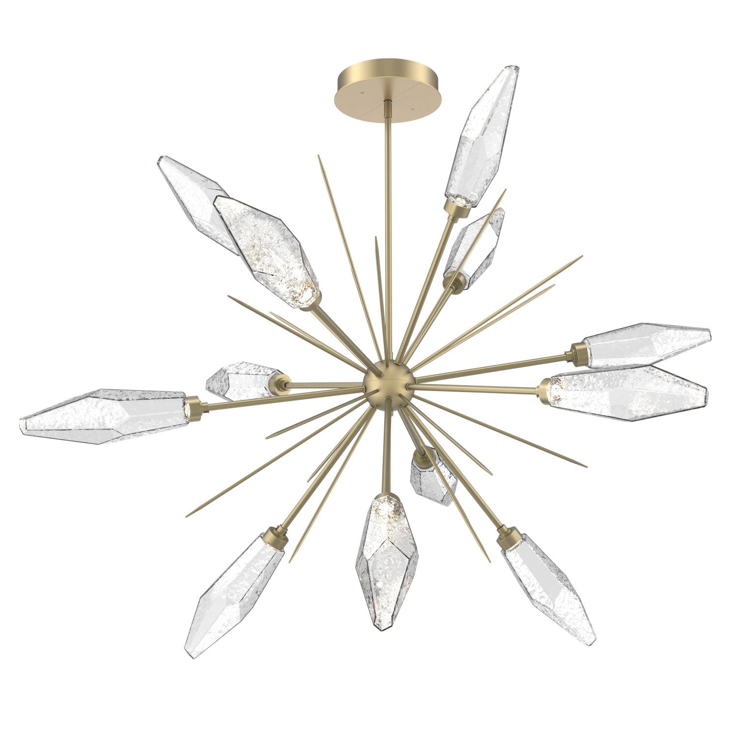 Hammerton Studio - CHB0050-0B-GB-CC-001-L3 - LED Lantern - Rock Crystal - Gilded Brass