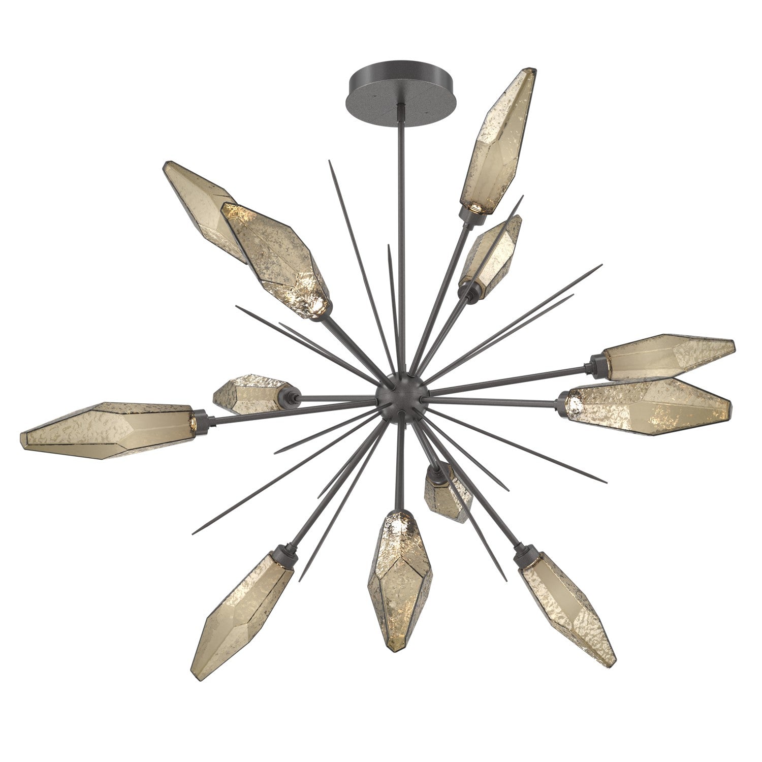Hammerton Studio - CHB0050-0B-GP-CB-001-L3 - LED Lantern - Rock Crystal - Graphite