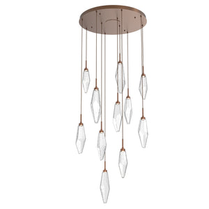 Hammerton Studio - CHB0050-11-BB-CC-C01-L1 - LED Pendant - Rock Crystal - Burnished Bronze