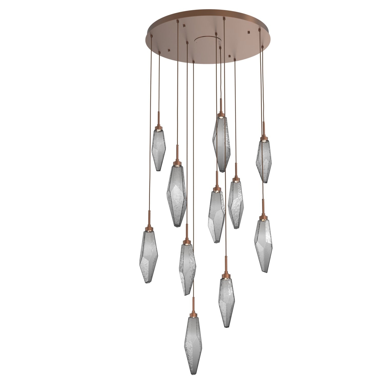 Hammerton Studio - CHB0050-11-BB-CS-C01-L1 - LED Pendant - Rock Crystal - Burnished Bronze