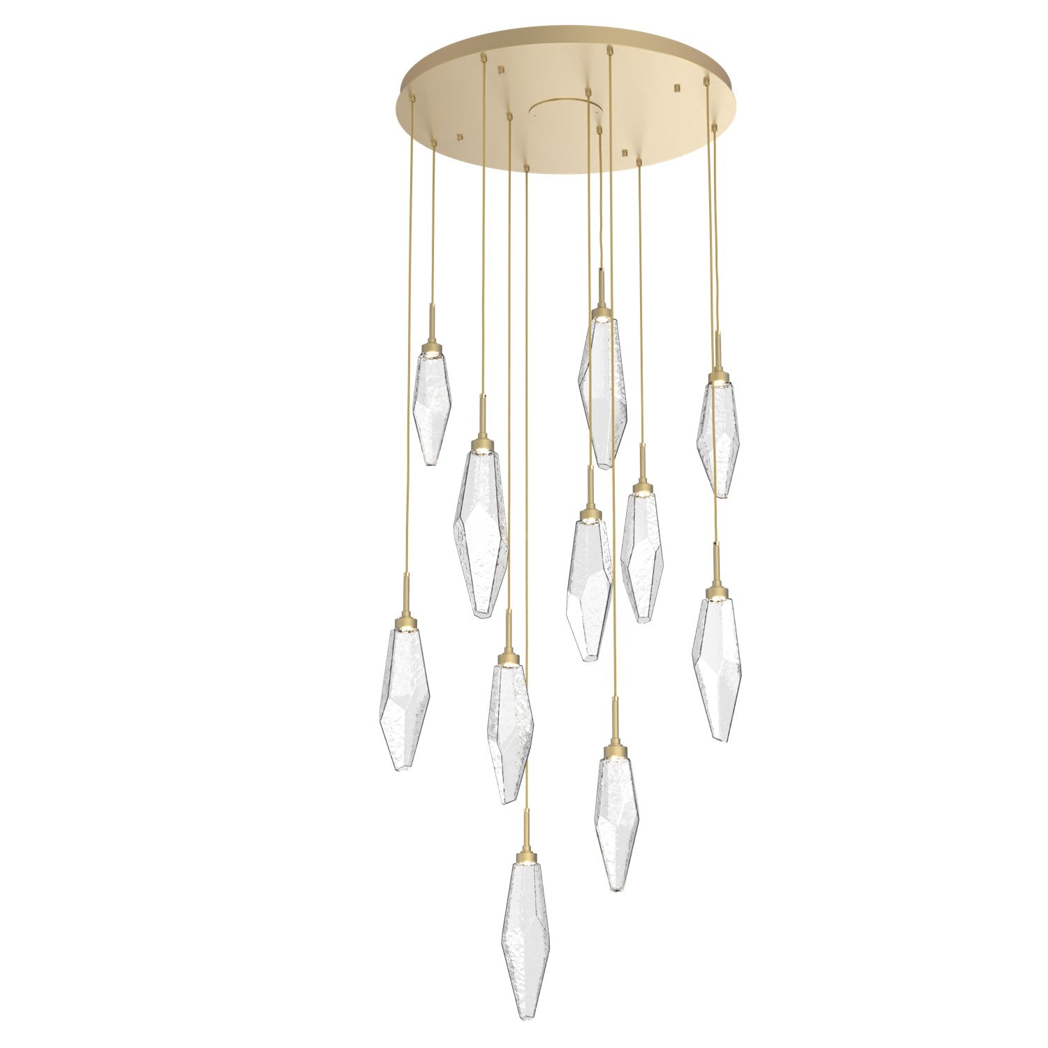 Hammerton Studio - CHB0050-11-GB-CC-C01-L1 - LED Pendant - Rock Crystal - Gilded Brass