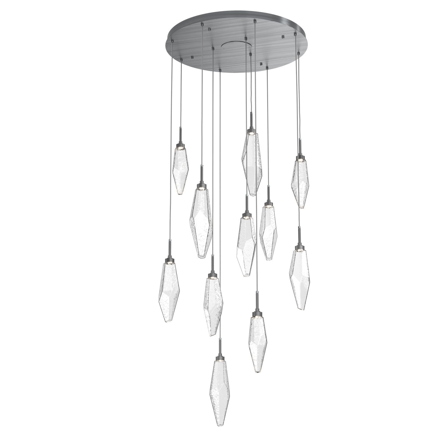 Hammerton Studio - CHB0050-11-GM-CC-C01-L1 - LED Pendant - Rock Crystal - Gunmetal