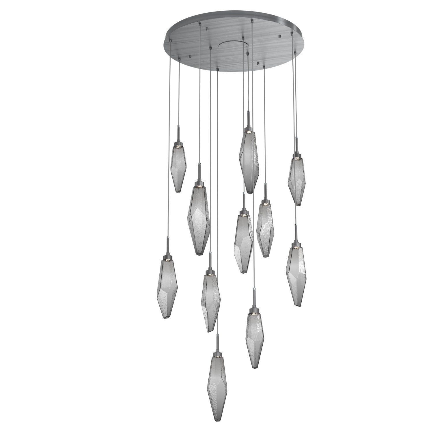 Hammerton Studio - CHB0050-11-GM-CS-C01-L3 - LED Pendant - Rock Crystal - Gunmetal