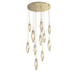 Hammerton Studio - CHB0050-11-HB-CB-C01-L1 - LED Pendant - Rock Crystal - Heritage Brass