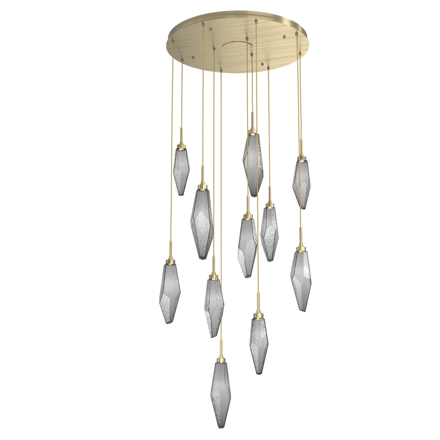 Hammerton Studio - CHB0050-11-HB-CS-C01-L1 - LED Pendant - Rock Crystal - Heritage Brass