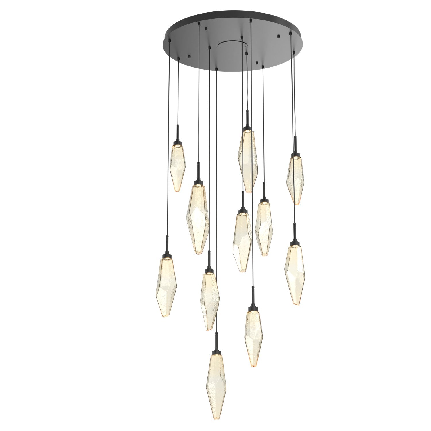 Hammerton Studio - CHB0050-11-MB-CA-C01-L1 - LED Pendant - Rock Crystal - Matte Black