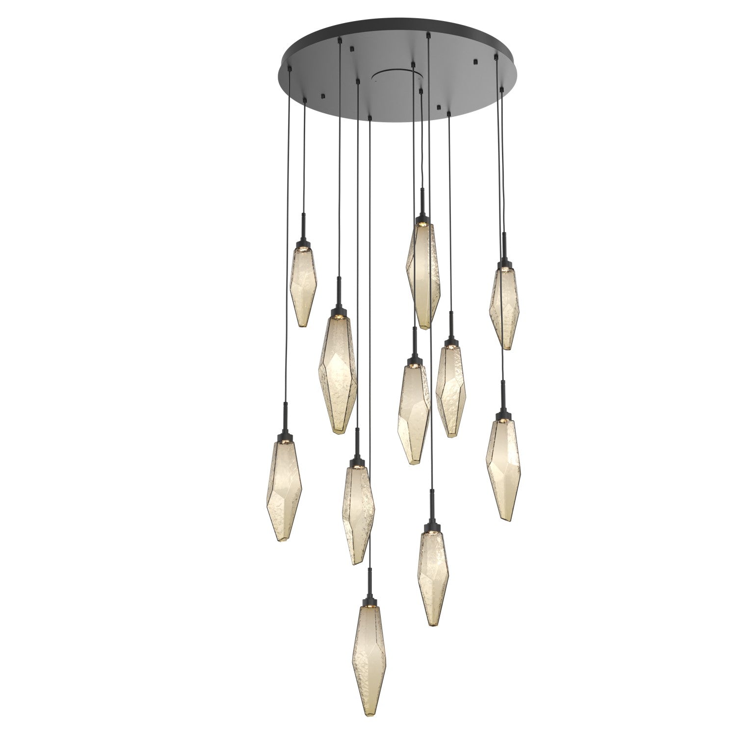 Hammerton Studio - CHB0050-11-MB-CB-C01-L1 - LED Pendant - Rock Crystal - Matte Black