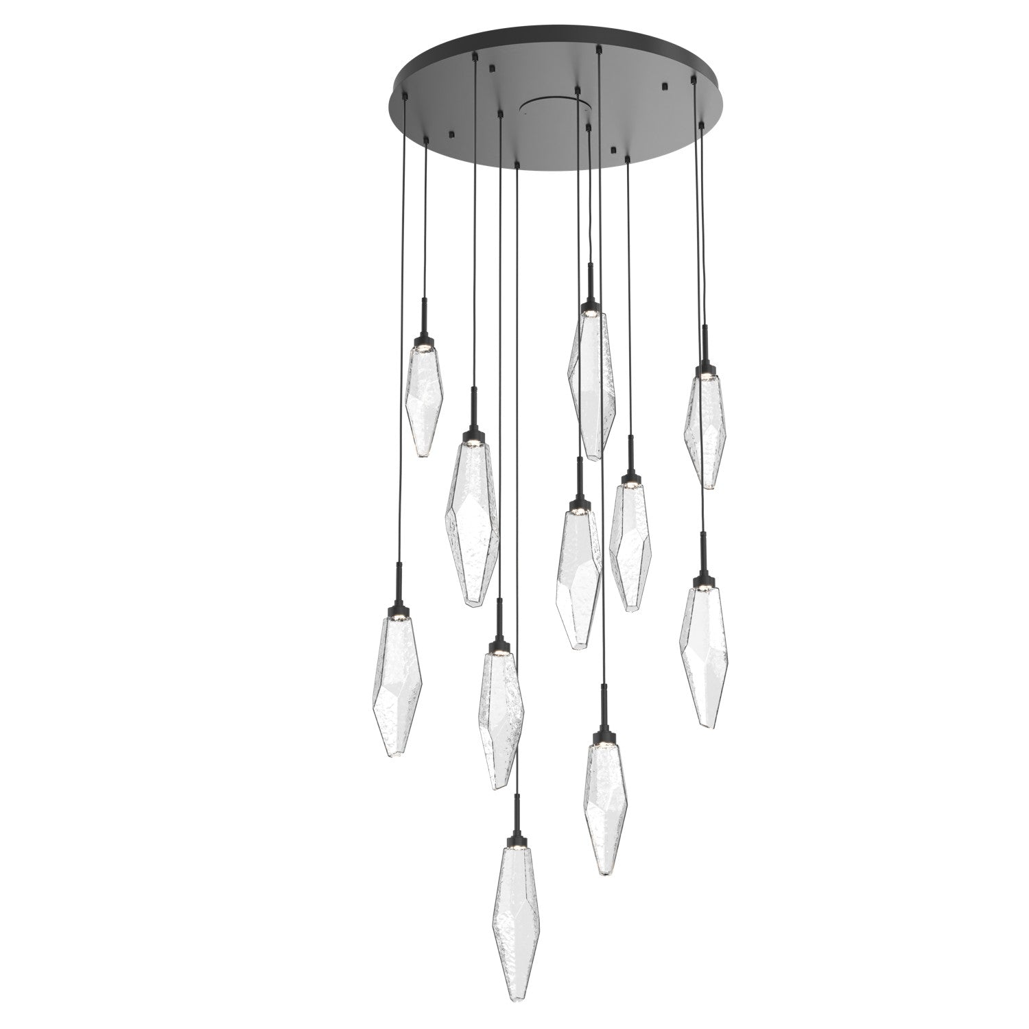 Hammerton Studio - CHB0050-11-MB-CC-C01-L1 - LED Pendant - Rock Crystal - Matte Black