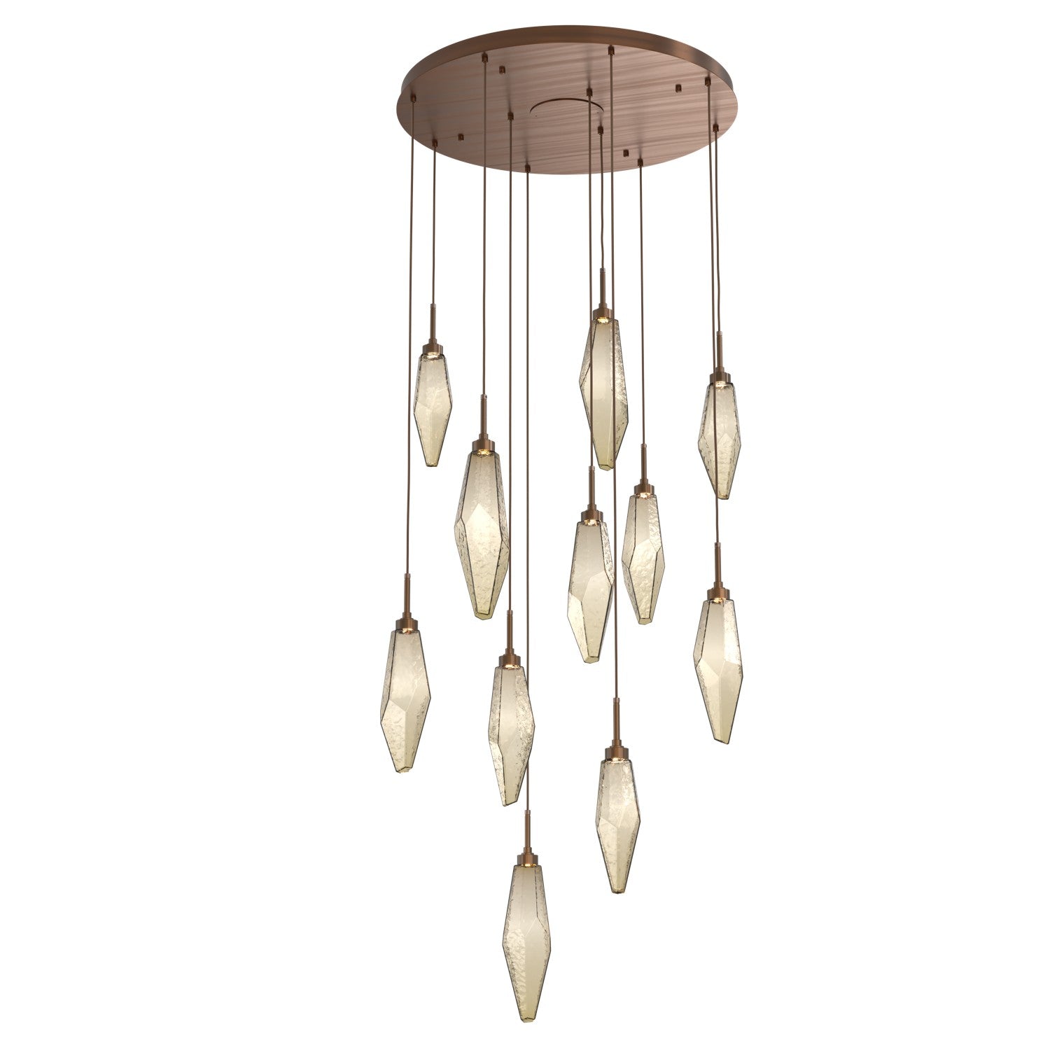 Hammerton Studio - CHB0050-11-RB-CB-C01-L1 - LED Pendant - Rock Crystal - Oil Rubbed Bronze