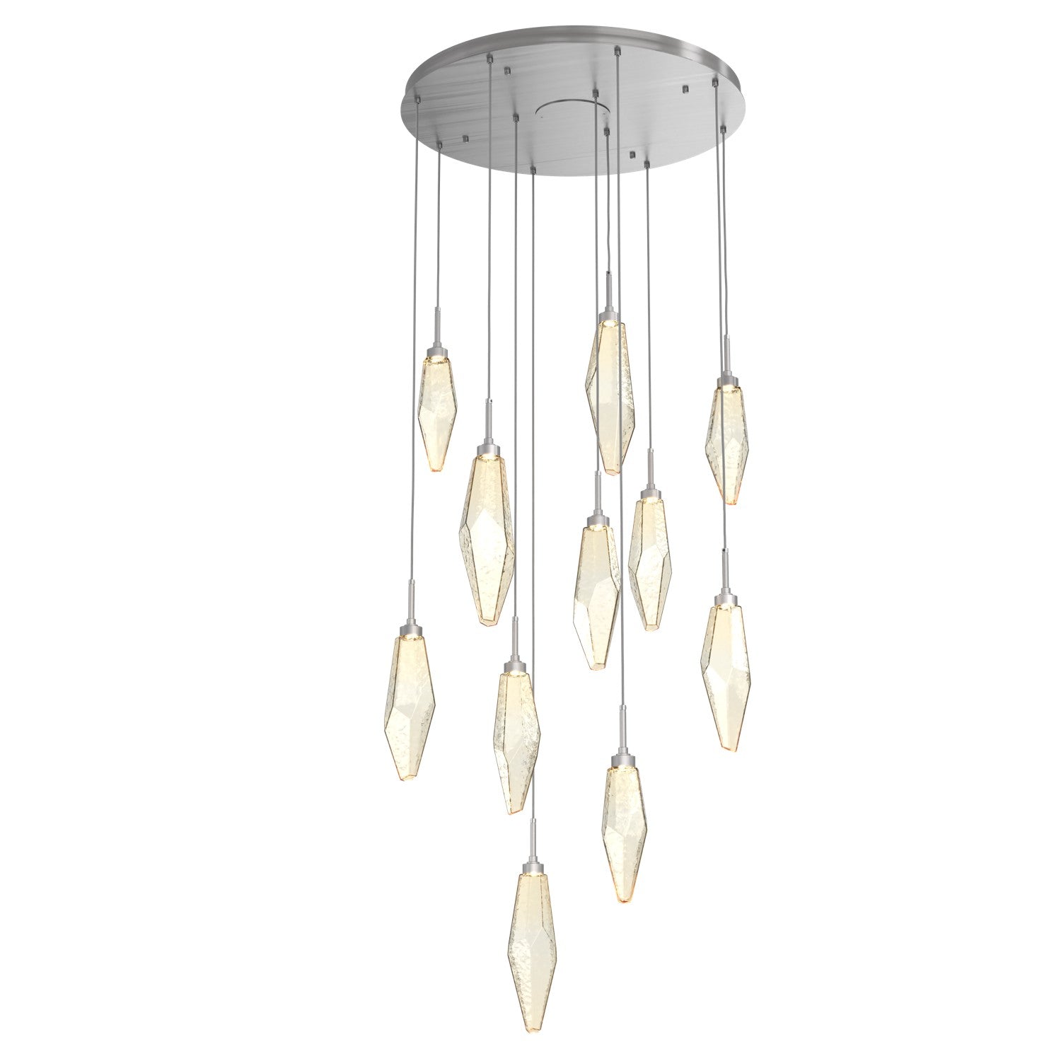 Hammerton Studio - CHB0050-11-SN-CA-C01-L1 - LED Pendant - Rock Crystal - Satin Nickel