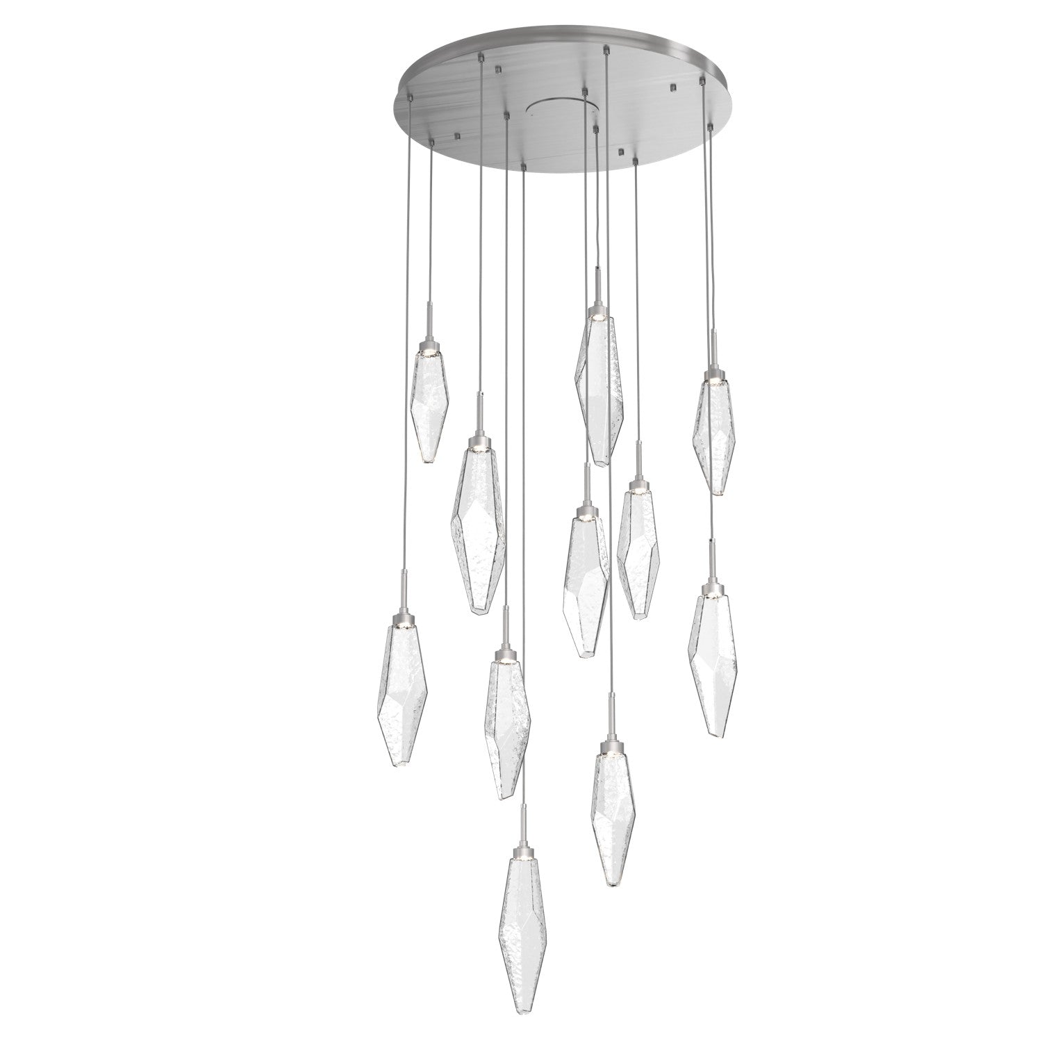 Hammerton Studio - CHB0050-11-SN-CC-C01-L3 - LED Pendant - Rock Crystal - Satin Nickel