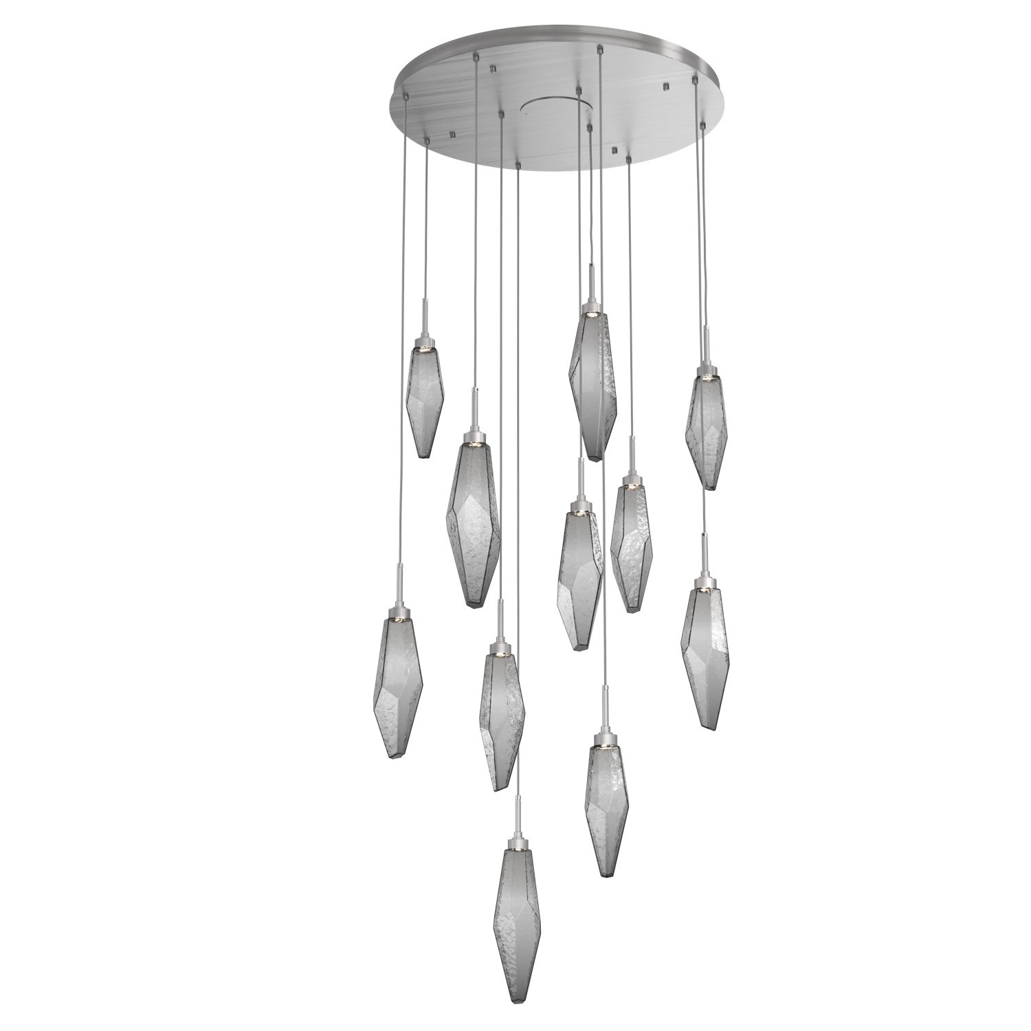 Hammerton Studio - CHB0050-11-SN-CS-C01-L1 - LED Pendant - Rock Crystal - Satin Nickel