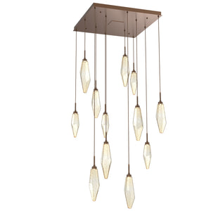 Hammerton Studio - CHB0050-12-BB-CA-C01-L1 - LED Pendant - Rock Crystal - Burnished Bronze