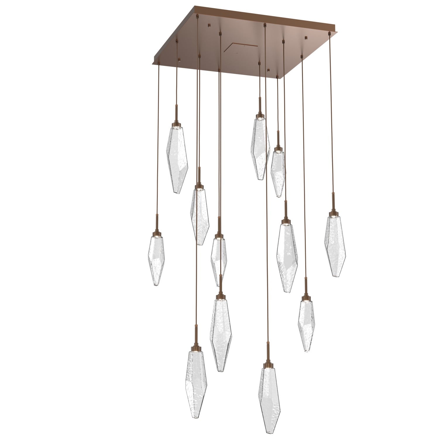 Hammerton Studio - CHB0050-12-BB-CC-C01-L1 - LED Pendant - Rock Crystal - Burnished Bronze