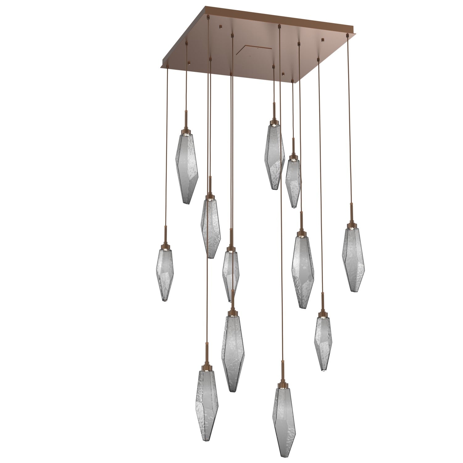 Hammerton Studio - CHB0050-12-BB-CS-C01-L1 - LED Pendant - Rock Crystal - Burnished Bronze