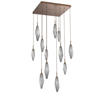 Hammerton Studio - CHB0050-12-BB-CS-C01-L1 - LED Pendant - Rock Crystal - Burnished Bronze