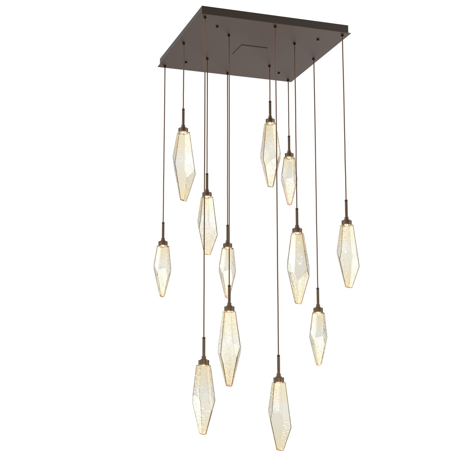 Hammerton Studio - CHB0050-12-FB-CA-C01-L1 - LED Pendant - Rock Crystal - Flat Bronze