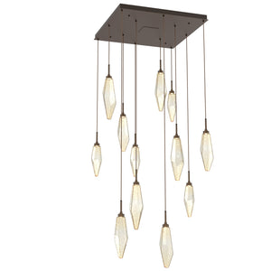 Hammerton Studio - CHB0050-12-FB-CA-C01-L1 - LED Pendant - Rock Crystal - Flat Bronze