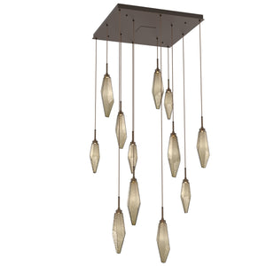 Hammerton Studio - CHB0050-12-FB-CB-C01-L1 - LED Pendant - Rock Crystal - Flat Bronze