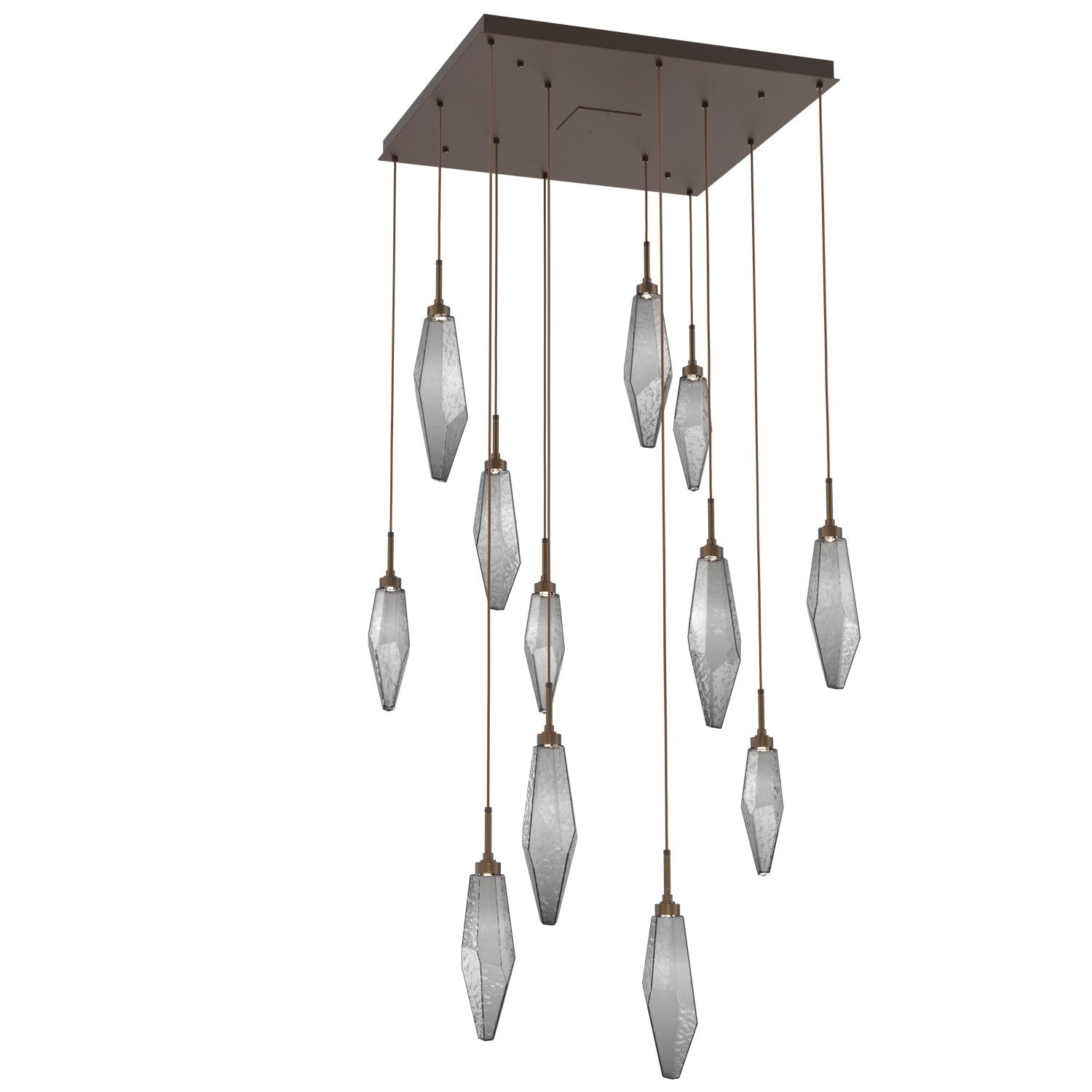 Hammerton Studio - CHB0050-12-FB-CS-C01-L1 - LED Pendant - Rock Crystal - Flat Bronze