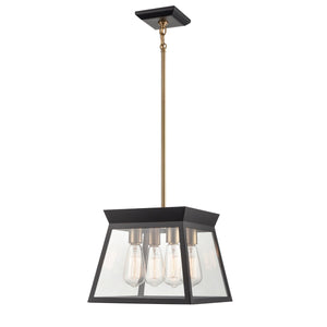 Artcraft - AC11851BK - Four Light Chandelier - Lucian - Black and Brushed Brass