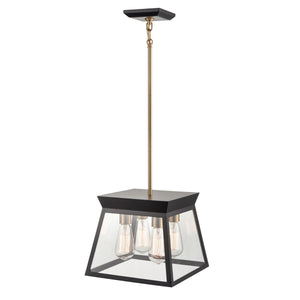 Artcraft - AC11851BK - Four Light Chandelier - Lucian - Black and Brushed Brass