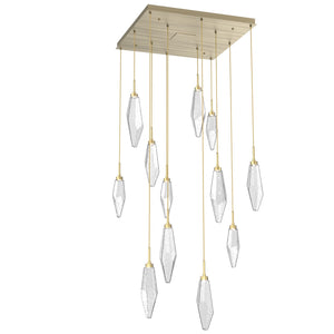 Hammerton Studio - CHB0050-12-HB-CC-C01-L1 - LED Pendant - Rock Crystal - Heritage Brass