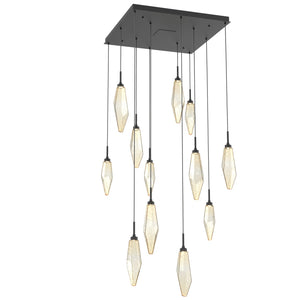 Hammerton Studio - CHB0050-12-MB-CA-C01-L1 - LED Pendant - Rock Crystal - Matte Black