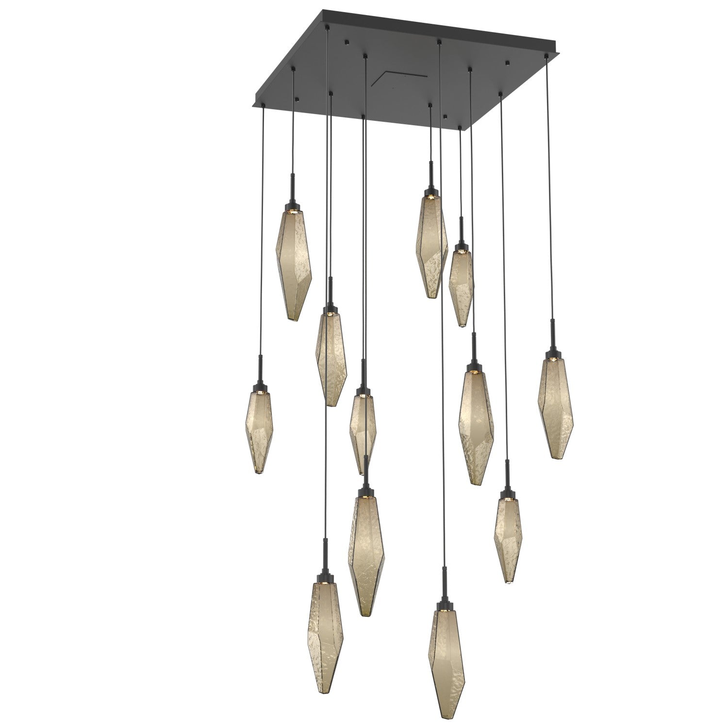 Hammerton Studio - CHB0050-12-MB-CB-C01-L1 - LED Pendant - Rock Crystal - Matte Black