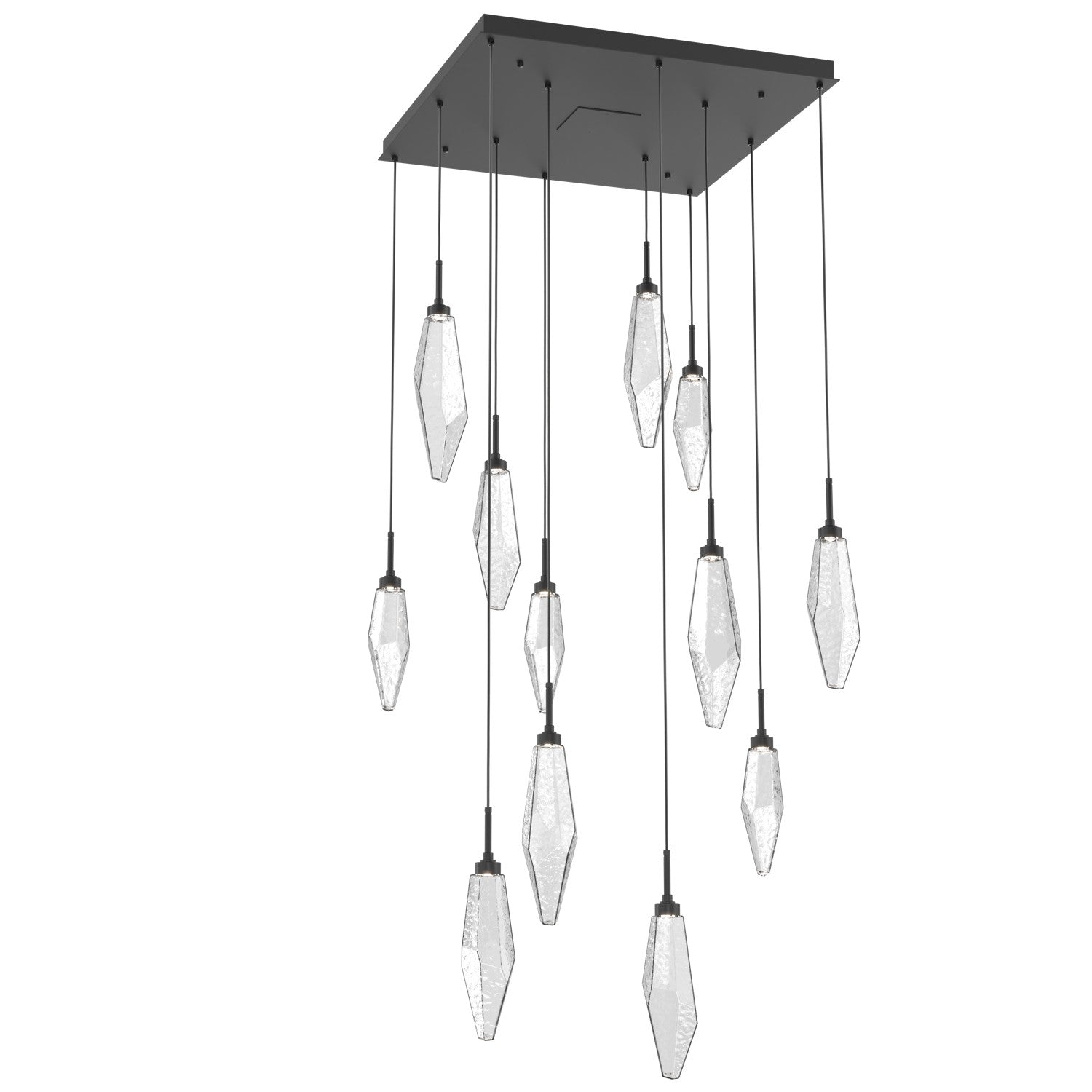 Hammerton Studio - CHB0050-12-MB-CC-C01-L1 - LED Pendant - Rock Crystal - Matte Black