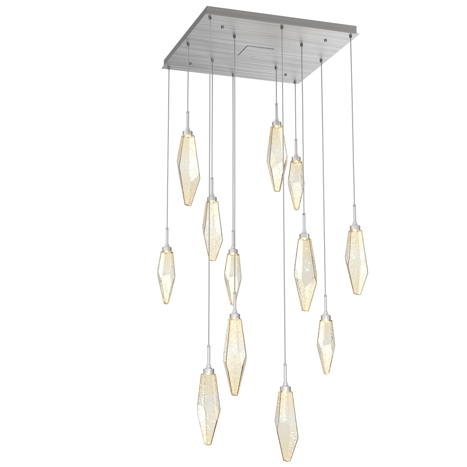 Hammerton Studio - CHB0050-12-SN-CA-C01-L1 - LED Pendant - Rock Crystal - Satin Nickel