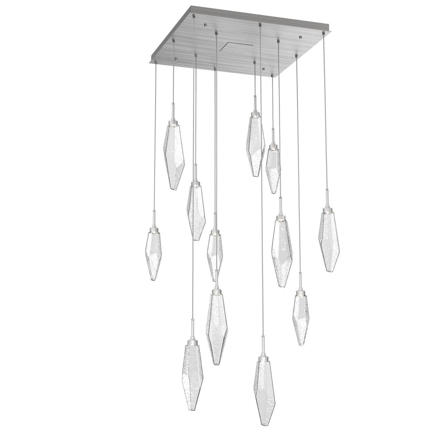 Hammerton Studio - CHB0050-12-SN-CC-C01-L1 - LED Pendant - Rock Crystal - Satin Nickel