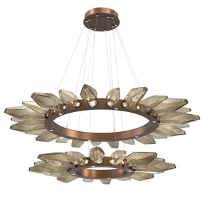 Hammerton Studio - CHB0050-2T-BB-CB-CA1-L3 - LED Lantern - Rock Crystal - Burnished Bronze