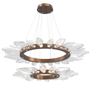 Hammerton Studio - CHB0050-2T-BB-CC-CA1-L1 - LED Lantern - Rock Crystal - Burnished Bronze